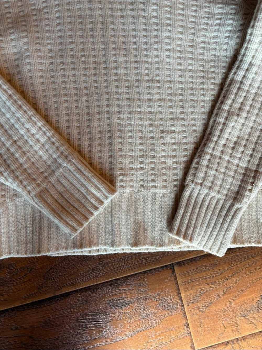 Banana Republic Men's Cream Turtleneck Toggle Sweater
